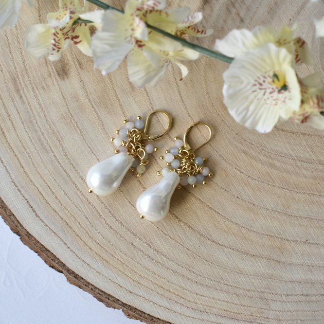 nausnice-s-perlami romantické